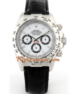 Rolex Réplica Daytona Reloj con correa de cuero