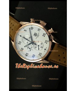 Tag Heuer Carrera 1887 SpaceEX Edition, Reloj de Cuarzo Japonés color Oro Rosado