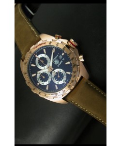 Tag Heuer Calibre 16 Reloj Oro Rosado en Dial Negro