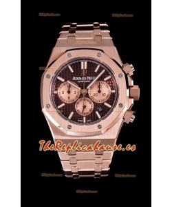 Audemars Piguet Royal Oak Reloj Cronógrafo en Caja de Oro Rosado y Dial Marrón
