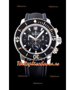 Blancpain Blancpain Fifty Fathoms Chronograph Flyback Reloj Réplica a Espejo 1:1 Color Negro