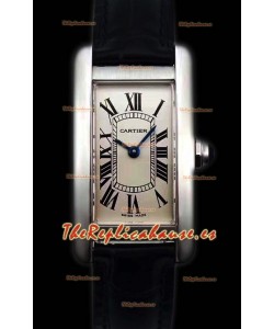 Cartier Tank Americaine Ladies Reloj Réplica de Cuarzo Suizo a Espejo 1:1