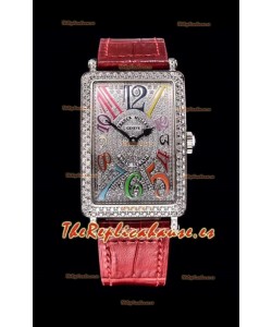 Franck Muller Largo Island Color Dreams Ladies Reloj Suizo en Correa Rosada