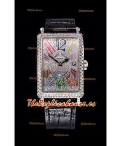 Franck Muller Largo Island Color Dreams Ladies Reloj Suizo en Correa Negra