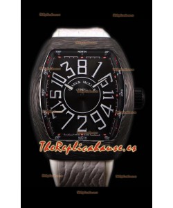 Franck Muller Vanguard Reloj Suizo Caja de Carbono Índices color Negro