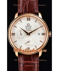 Omega Co-Axial Prestige Power Reserve Reloj Suizo Oro Rosado