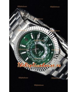 Rolex SkyDweller Reloj Suizo en Caja de Acero - Edición DIW Dial Verde