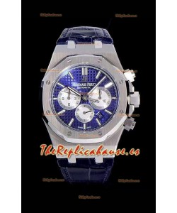Audemars Piguet Royal Oak Chronograph Dial Azul Reloj Réplica a espejo 1:1 de Acero 904L