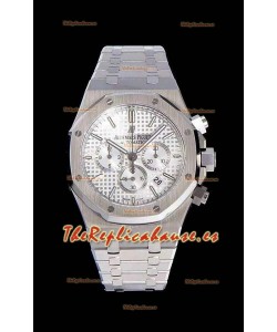 Audemars Piguet Royal Oak Chronograph Dial Blanco Reloj Réplica a espejo 1:1 de Acero 904L