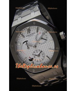 Audemars Piguet Royal Oak Dual Time Reloj Réplica Suizo en Dial Blanco