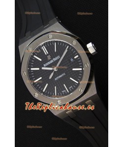 Audemars Piguet Royal Oak 41MM Dial Negro Correa de Goma - Reloj Réplica a Espejo 1:1 Última Edición
