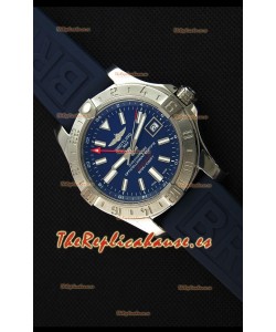 Breitling Avenger II GMT Reloj Replica Suizo a Espejo 1:1 Dial Azul