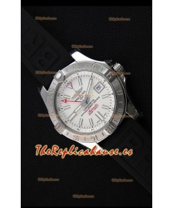 Breitling Avenger II GMT Reloj Replica Suizo a Espejo 1:1 Dial Blanco
