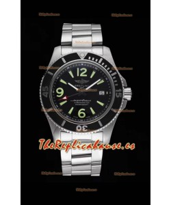 Breitling Superocean Automatic 44 Steel - Reloj Réplica a Espejo 1:1 Dial Negro