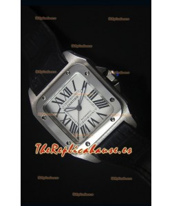 Cartier Santos 100 42MM Reloj con caja tipo Suizo y Movimiento Japonés