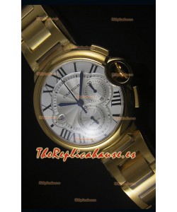 Ballon De Cartier Cronógrafo Caja en Oro Amarillo - Replica a Espejo 1:1
