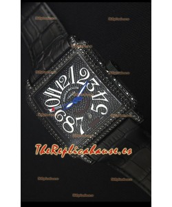 Franck Muller Conquistador King Automatic Reloj Replica Suizo, Caja color Negro con Revestimiento en PVD