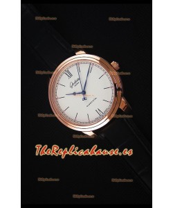 Glashuette Senator Excellence Dial color Crema, Caja de Oro Rosado Reloj Replica Suizo