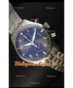IWC IW387802 Pilot Chronograph Reloj Replica a escala 1:1 con Brazalete de Acero