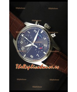 IWC IW387802 Pilot Chronograph Reloj Replica a escala 1:1 con Correa de Piel
