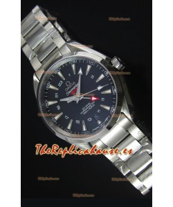 Omega Seamaster COAX GMT Reloj Suizo de Acero Inoxidable Dial Negro
