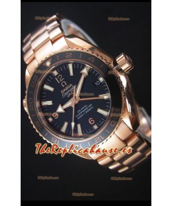 Omega Seamaster Planet Ocean 43.5MM GMT Oro Rosado Reloj Replica a Espejo 1:1 43.5MM