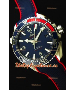 Omega Seamaster Planet Ocean Edición Pyeong Chang 2018 Reloj Réplica Suizo a Espejo 1:1