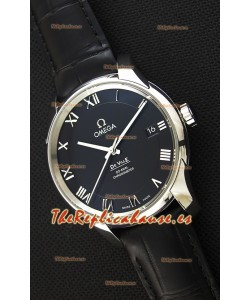 Omega De-Ville Annual Calendar Co-Axial Reloj Réplica Suizo a espejo 1:1 Edición en Dial Negro