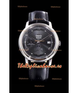 Omega De Ville Prestige Power Reserve Dial Gris Reloj Réplica Suizo a Espejo 1:1 Acero 904L