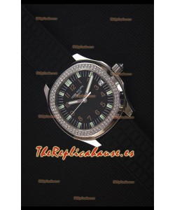 Patek Philippe Aquanaut Reloj Replica Suizo con Bisel de Diamantes Suizos 
