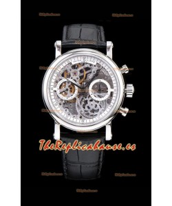 Patek Philippe Complications Skeleton Reloj Cronógrafo en Caja de Acero 904L
