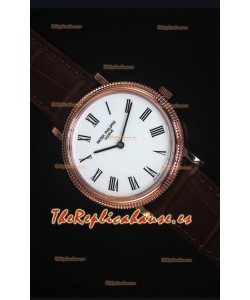 Patek Philippe 5120J Calatrava Mens Reloj Replica Oro Rosado escala 1:1