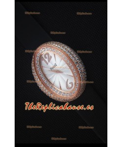 Piaget Limelight Magic Hour Reloj de Cuarzo Suizo en Oro Rosado con Correa Negra