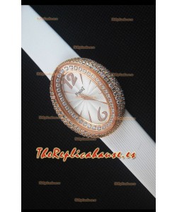 Piaget Limelight Magic Hour Reloj de Cuarzo Suizo en Oro Rosado con Correa Blanca