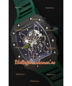Richard Mille RM35-02 Rafael Nadal Caja de Carbón Forjado con Correa Verde