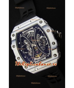 Richard Mille RM53-01 Pablo Mac Donough Caja de Carbón color Blanco Reloj Réplica Suizo