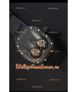 Richard Mille RM053 Tourbillon Pablo Mac Donough Reloj Replica Suizo Caja con Revestimiento PVD Correa Negra