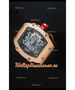 Richard Mille RM027 Tourbillon Edición Rafael Nadal Reloj Suizo en Oro Rosado de 18K