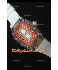 Richard Mille RM07-02 Sapphir Ladies Reloj Replica Suizo Dial en Blanco Perla