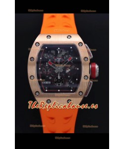 Richard Mille RM011-FM Felipe Massa Caja en Oro Rosado Reloj Réplica Suizo