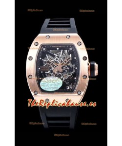 Richard Mille RM035 AMERICAS Reloj Réplica en Oro Rosado de 18K Correa Negra