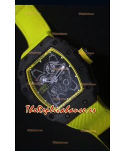 Richard Mille RM35-01 Reloj Replica Suizo Edición Rafael Nadal Correa de Nylon color Amarillo
