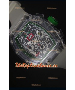 Richard Mille RM056-1 Tourbillon Felipe Massa Reloj Cronógrafo Bisel color Green Bezel Watch