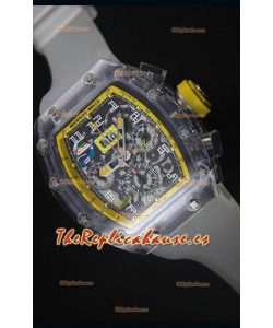 Richard Mille RM056-1 Tourbillon Felipe Massa Reloj Cronógrafo Bisel color Yellow Bezel Watch