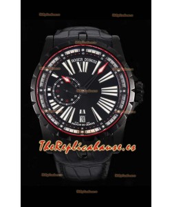 Roger Dubuis Excalibur Caja revestida en DLC Reloj Réplica Suizo a espejo 1:1