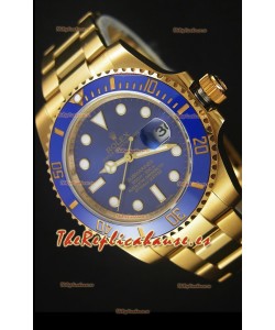 Rolex Submariner 16618 Reloj Replica Suiza 1:1 En Oro con Bisel de Cerámica con Movimiento Suizo 3135