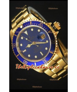 Rolex Submariner 16618 Reloj Replica Suiza 1:1 en Oro con Movimiento Suizo 3135