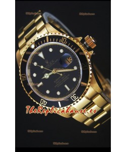 Rolex Submariner 16618 Reloj Replica 1:1 en Oro con Movimiento Suizo 3135
