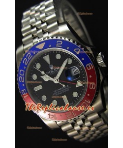 Rolex GMT Masters II 116719BLRO Pepsi Bezel ETA 2836 Movement Réplica Suiza - Reloj Ultimate de Acero 904L