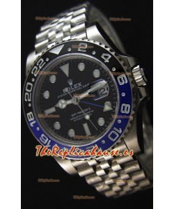 Rolex GMT Masters II 126710BLNR Batman Cal.3186 Movement Réplica Suiza - Reloj Ultimate de Acero 904L